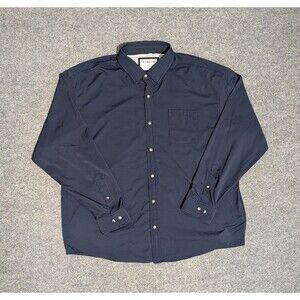 Poncho Shirt Mens XXL Regular Fit Long Sleeve Navy